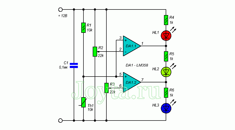 Модуль операционного усилителя lm358 схема